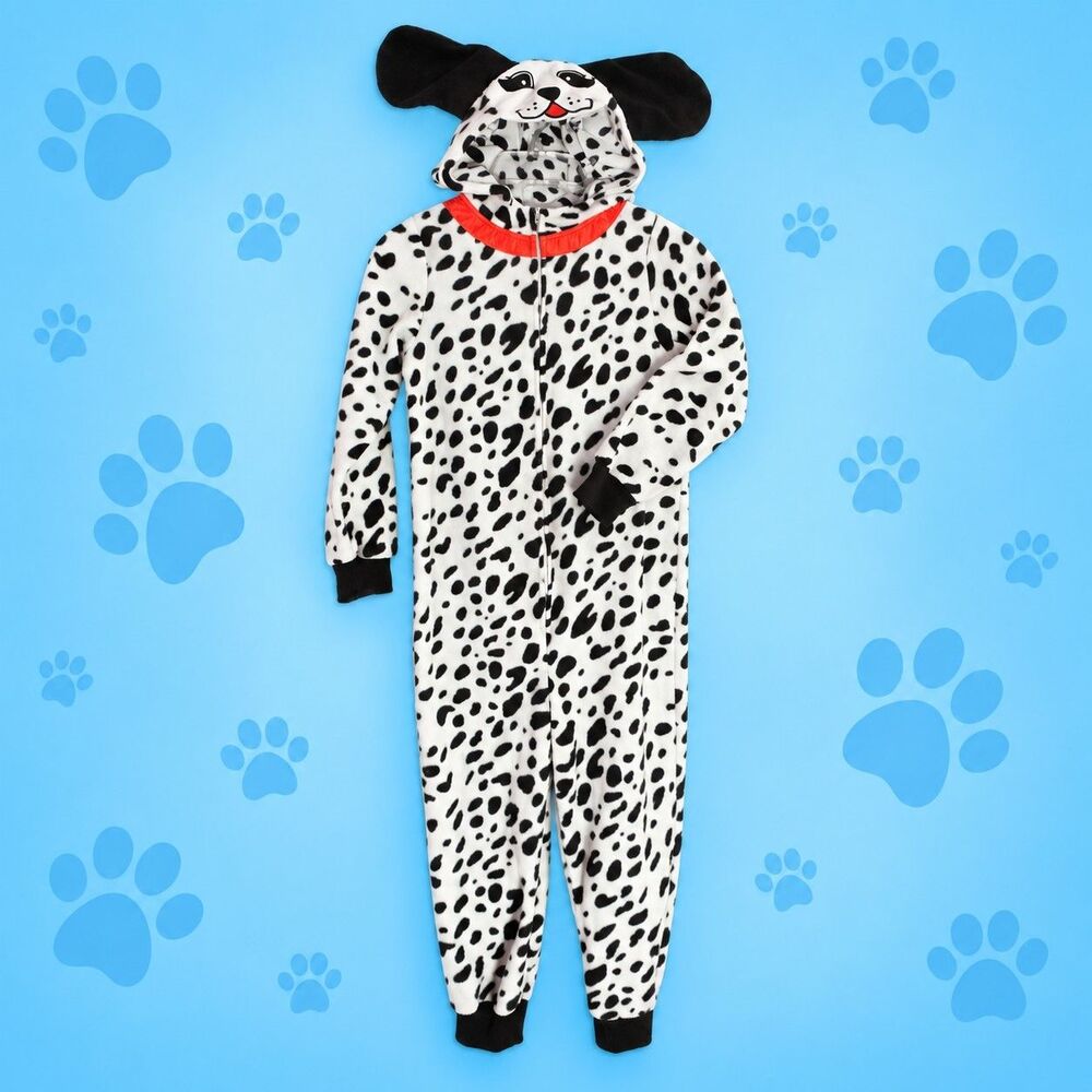Kids Dalmatian Dog Costume Size 6 7 8 Years Animal Jumpsuit One Piece Halloween